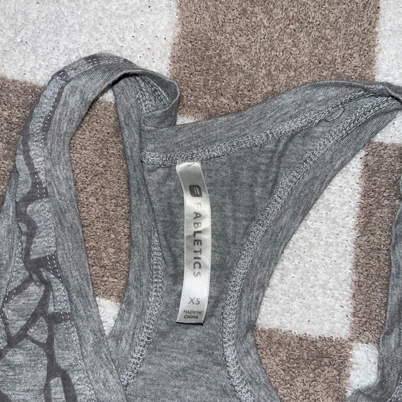 Fabletics Gray Rose Pattern Tank Top - Picture 4 of 4